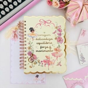 caderno wire o a5 bailarinas amarelo