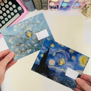 kit papéis de carta com envelopes la palomita van gogh