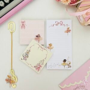 trio de bloquinhos com 40 folhas bailarinas